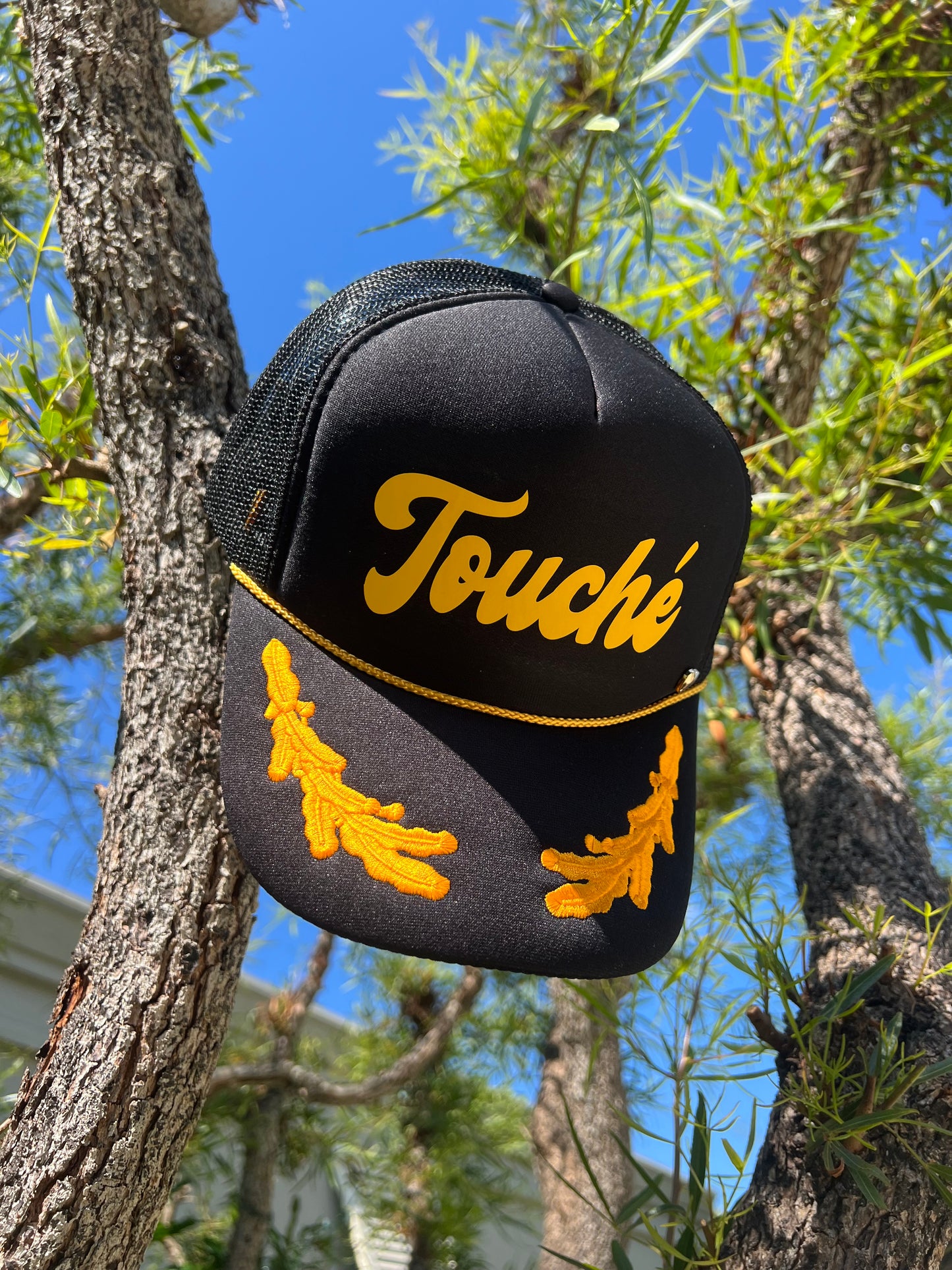 Black and Gold Touché Hat