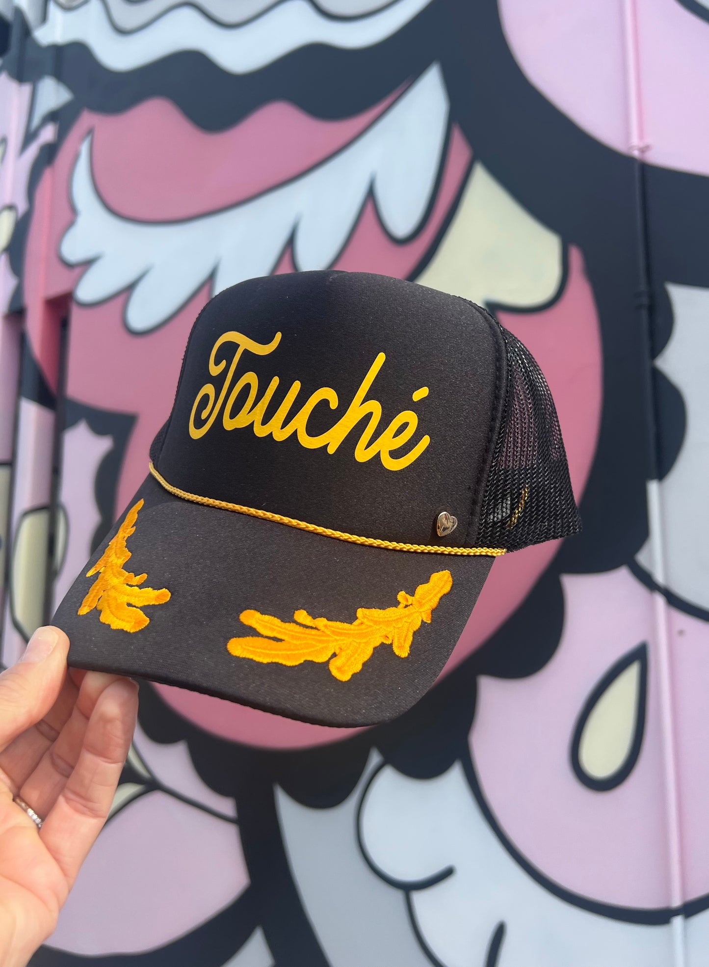 Black and Gold Touché Hat