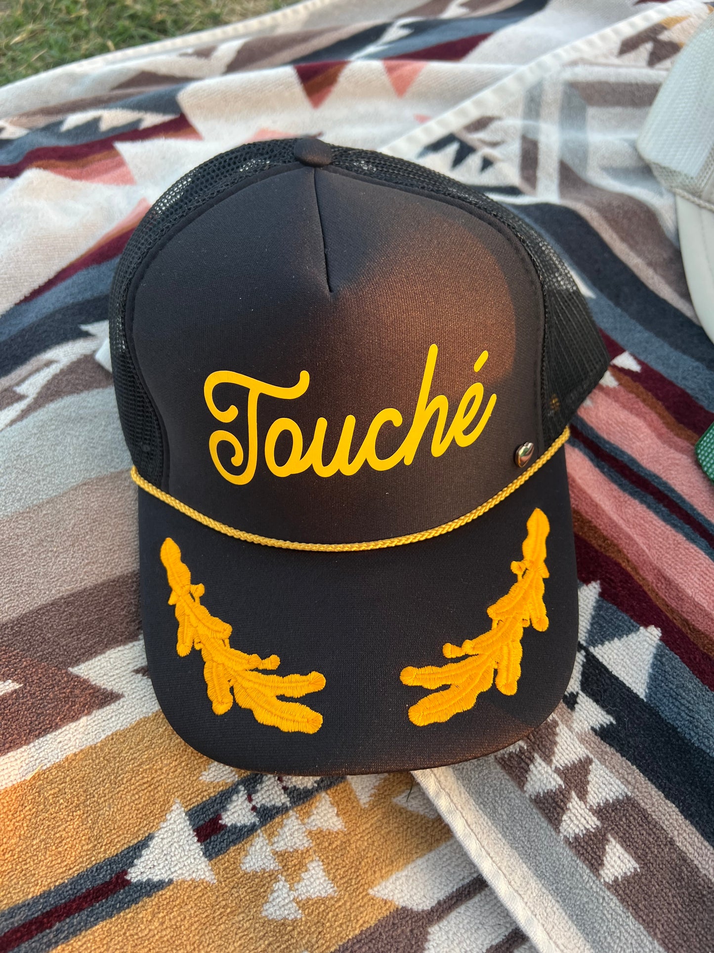 Black and Gold Touché Hat